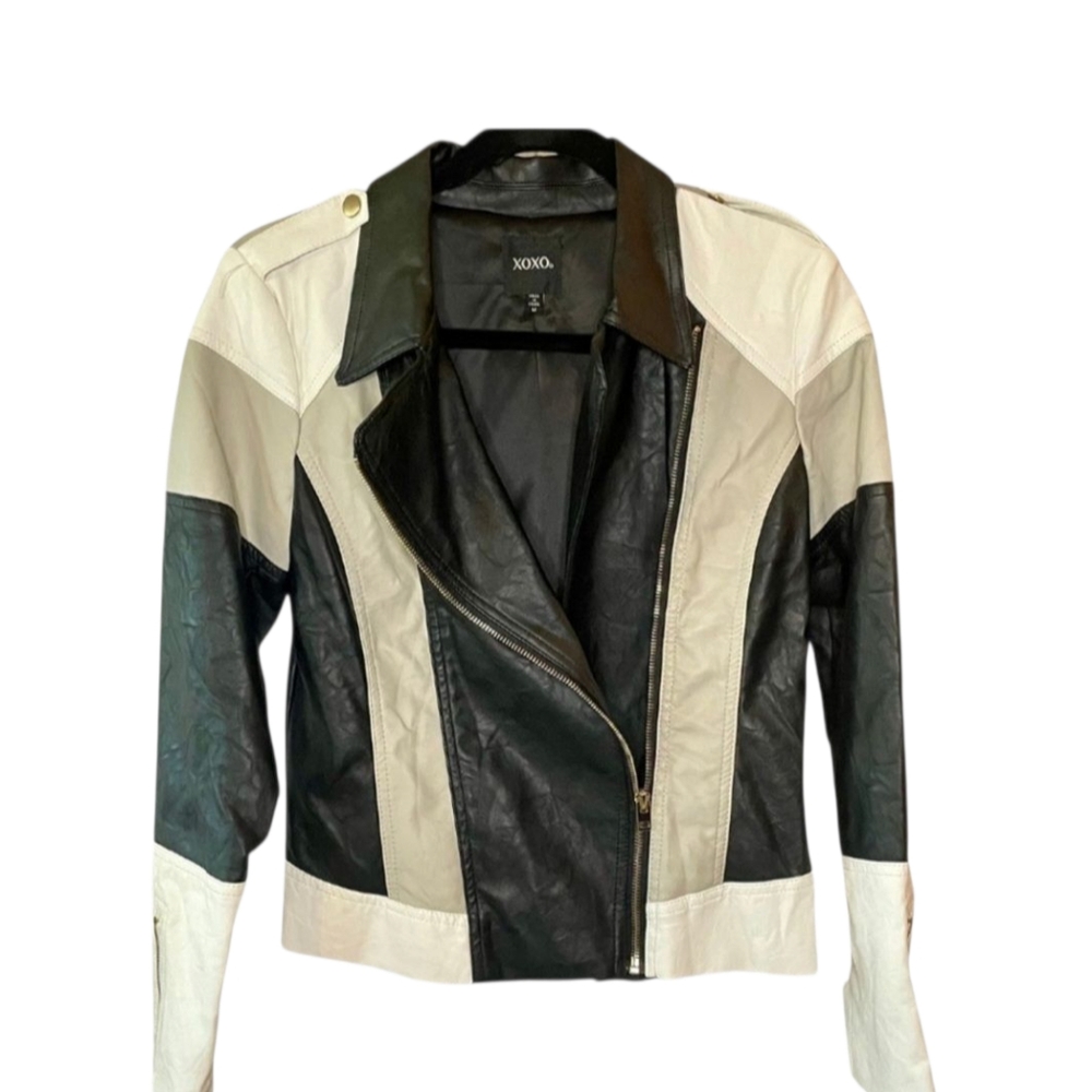XOXO Faux Leather Bomber Jacket